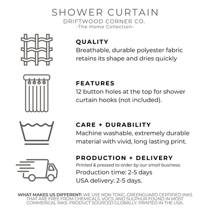 Sketched Rabbit Toile Shower Curtain