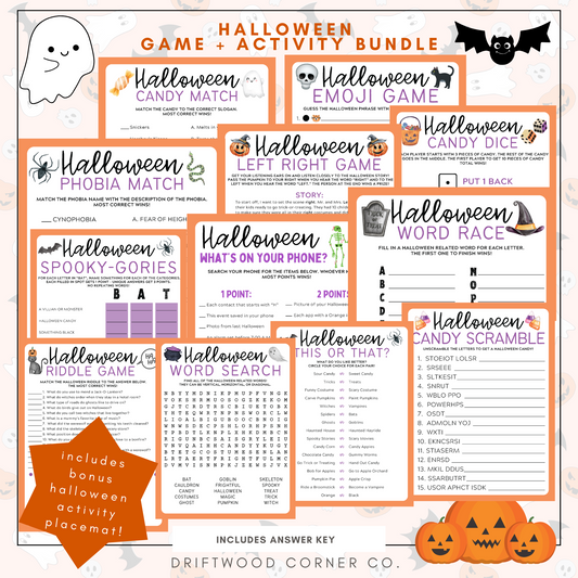 Halloween Games | Halloween Party Games | Halloween Game | Halloween Games Printable | Halloween Games for Adults Kids | Printable Games