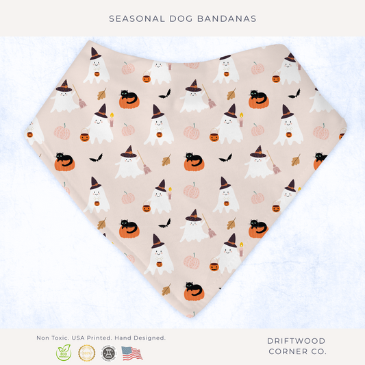 Ghosts & Pumpkins Dog Bandana