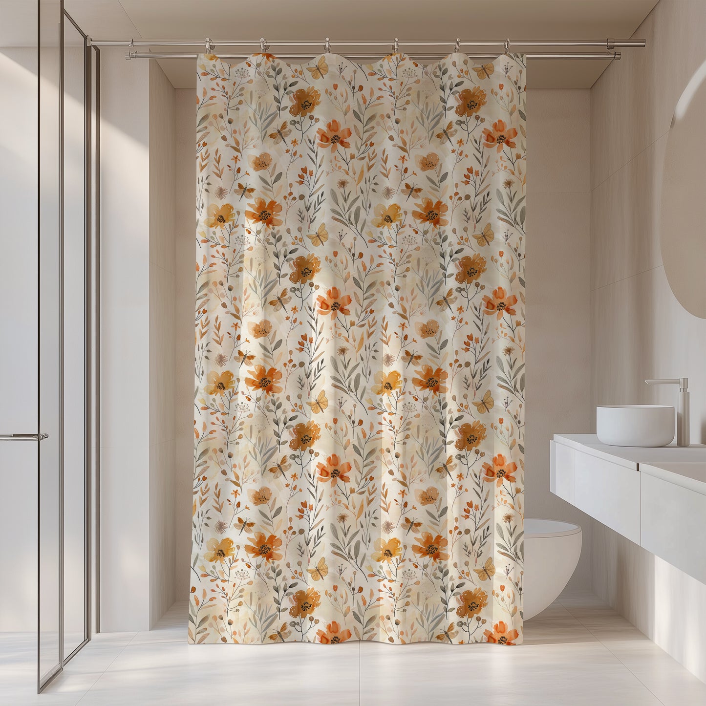 Fall Botanical Shower Curtain