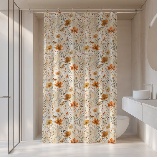 Fall Botanical Shower Curtain
