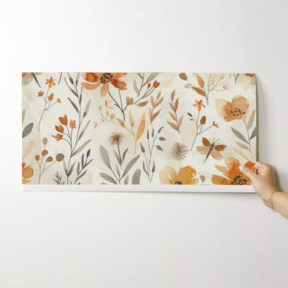 Harvest Wildflowers Wallpaper, Watercolor