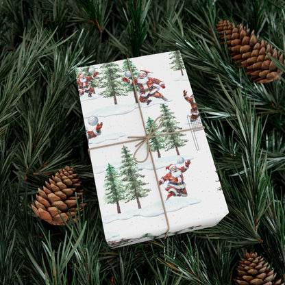 Volleyball Santa Christmas Wrapping Paper, Volleyball Gift, Sports Gift Wrap, Wrapping Paper, Personalized, Christmas Gifts, Unique Gift