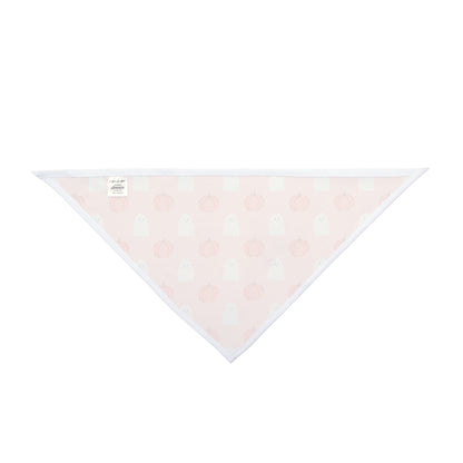 Peach Ghosts & Pumpkins Dog Bandana