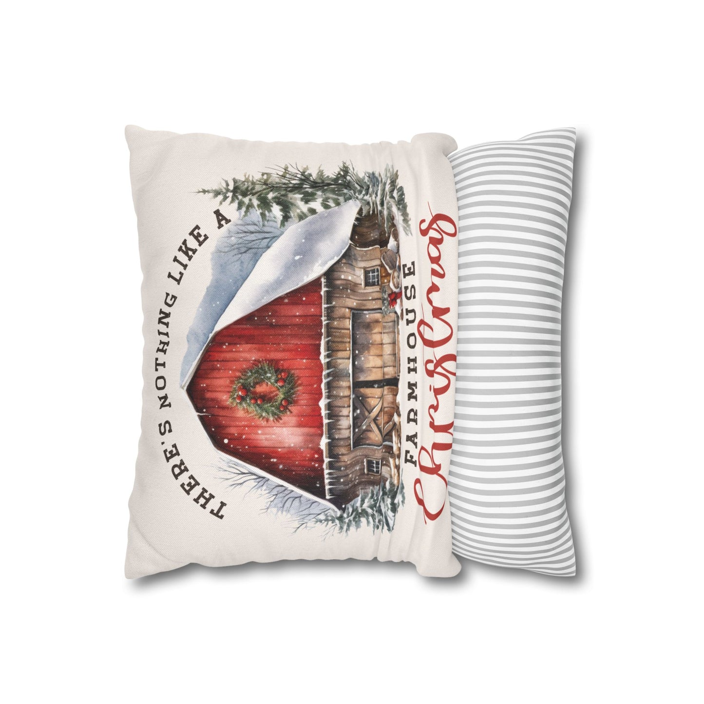 Farmhouse Christmas Throw Pillow Cover