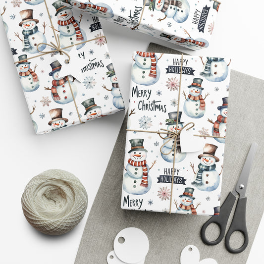 Snowman Christmas Wrapping Paper