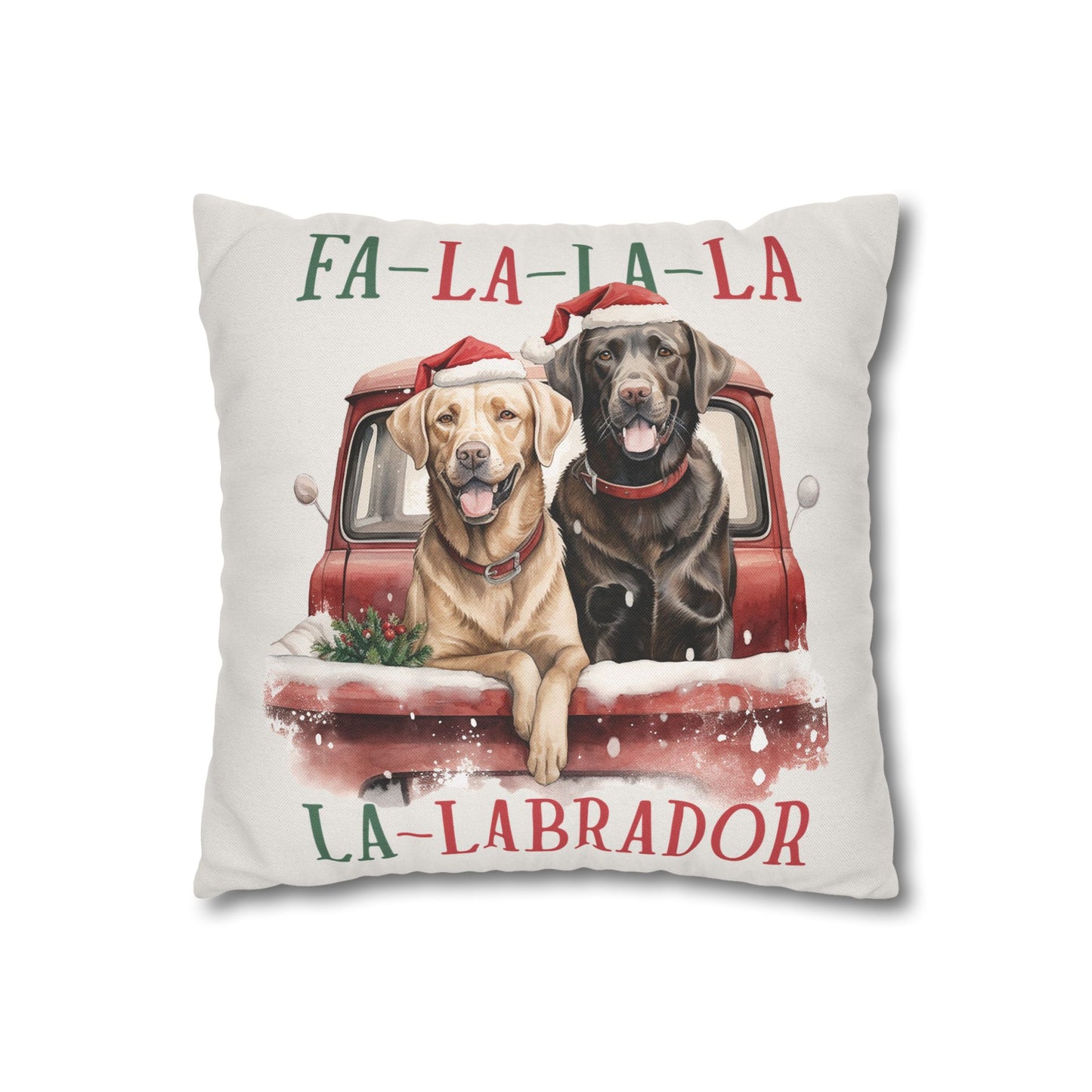 Labrador Retriever Christmas Throw Pillow Cover