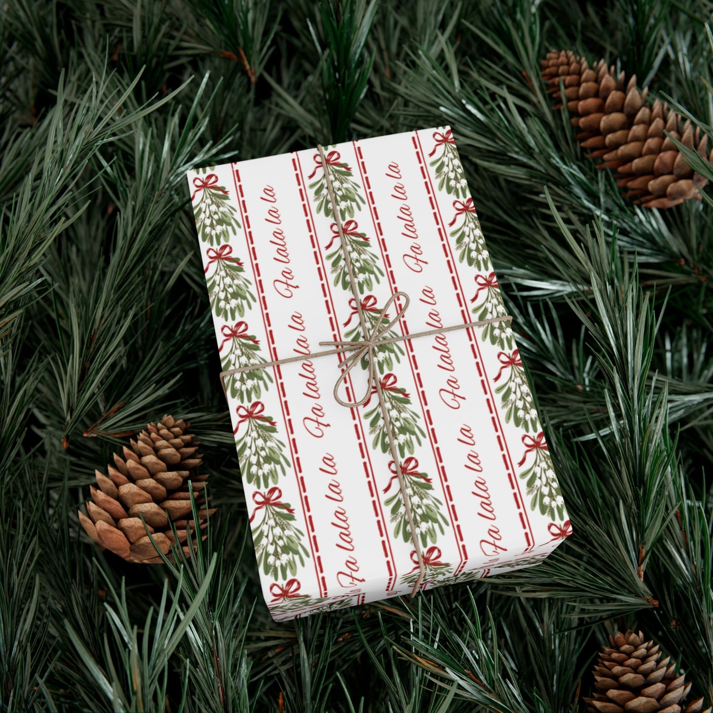 Christmas Mistletoe Wrapping paper