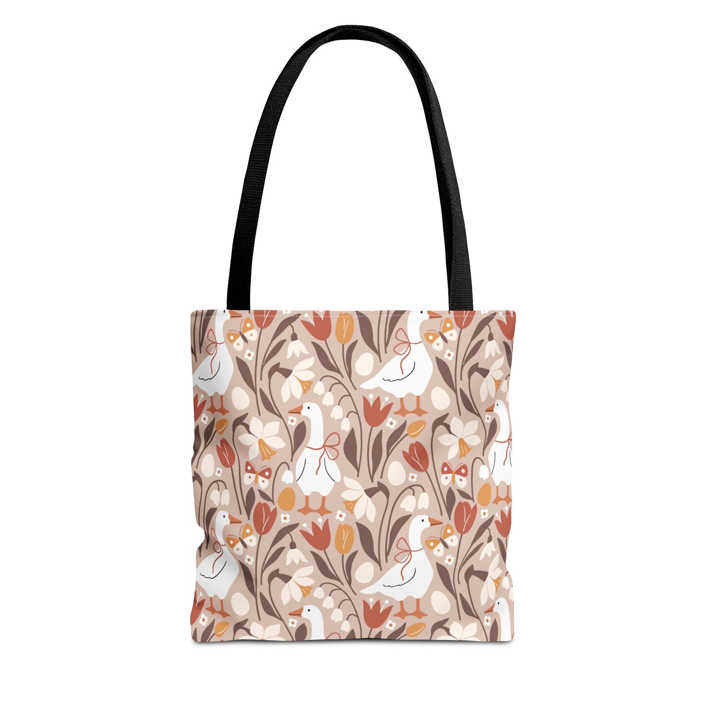 Autumn Goose Meadow Fall Harvest Tote Bag, Reusable Shopping Bag, Golden Farm Market Tote, Autumn Floral Market Tote