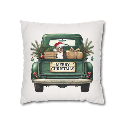 Christmas Truck Swissy Pillow Cover, Double Sided Print