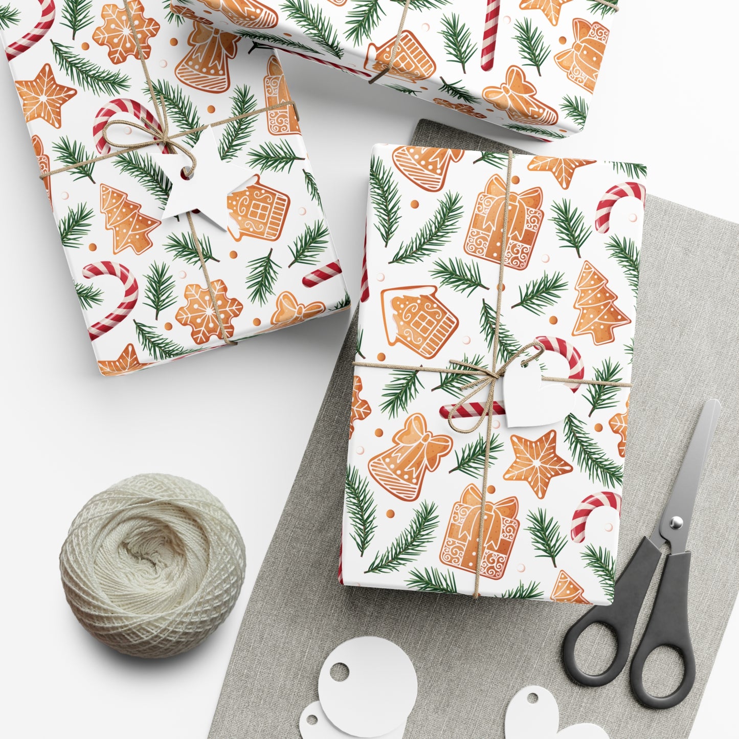 Cookies & Candy Cane Bakery Christmas Wrapping Paper