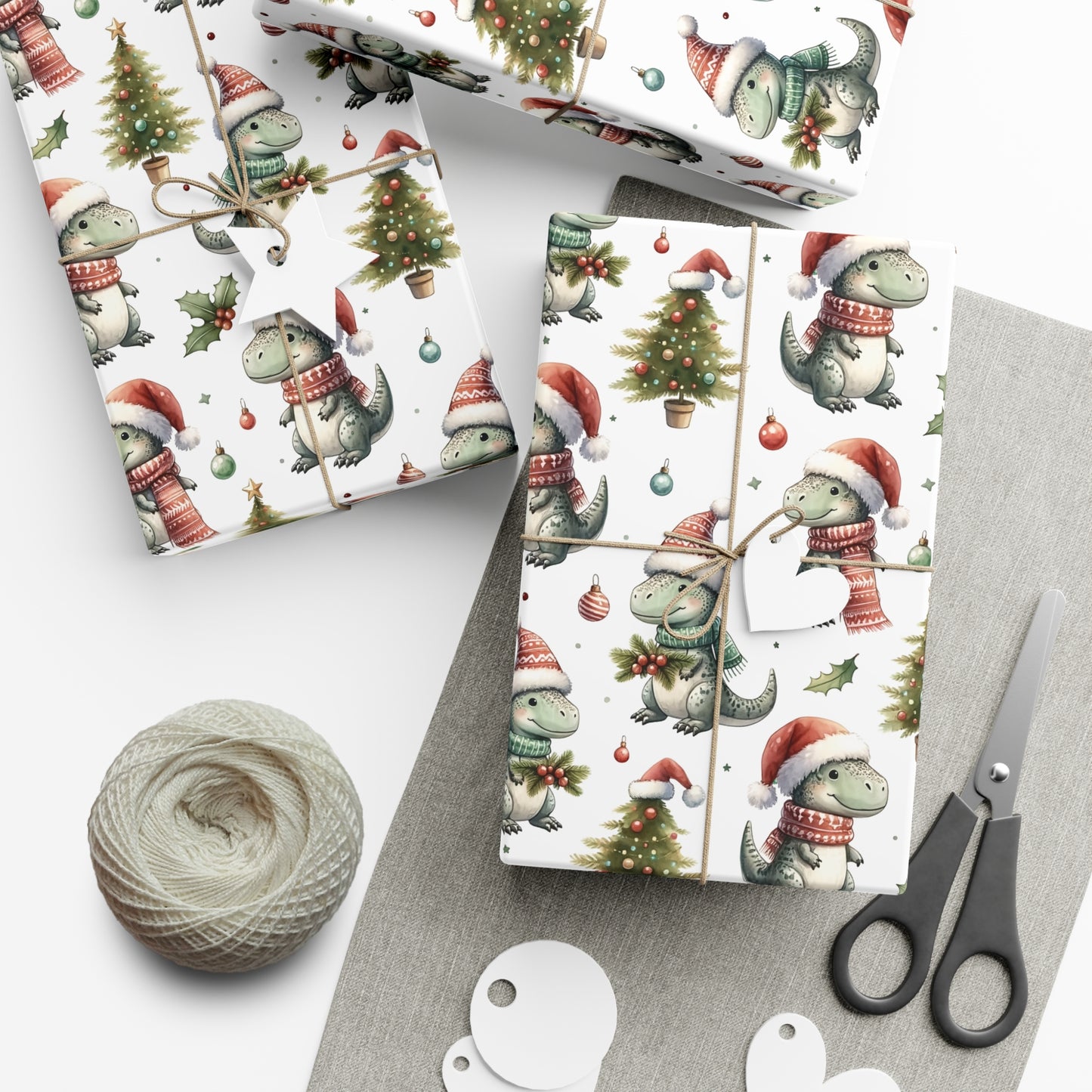 Baby Dinosaur Christmas Gift Wrap