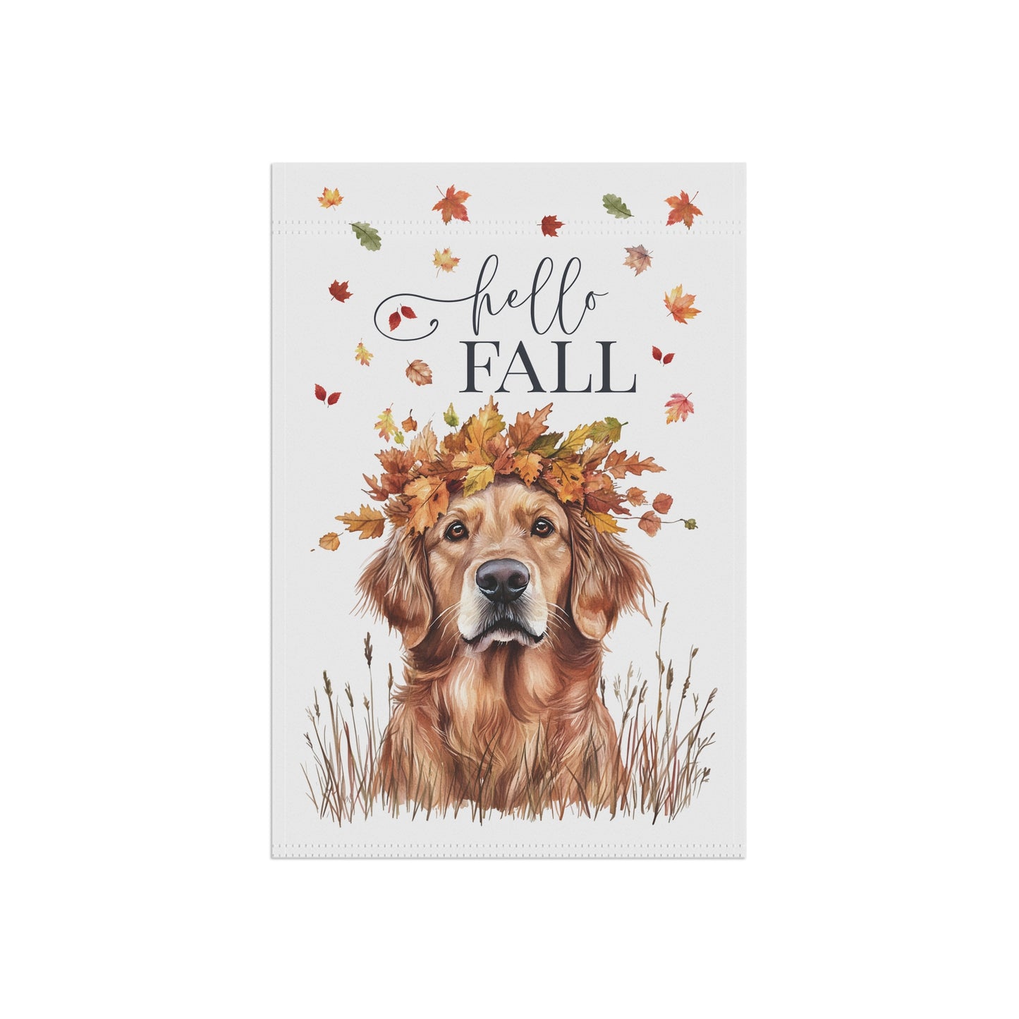 Golden Retriever Fall Garden Flag