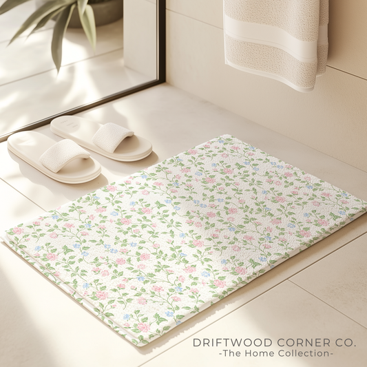 Spring Floral Bath Rug Mat