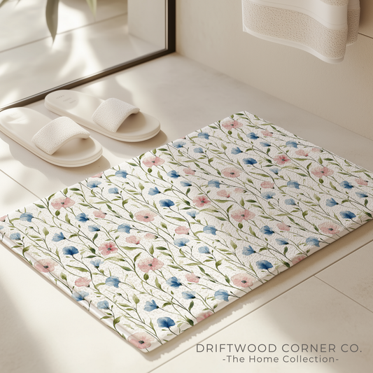 Spring Floral Bath Rug Mat