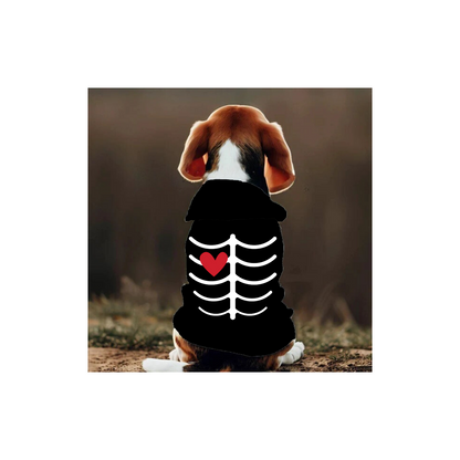 Halloween Dog Skeleton Hoodie, Spooky Dogs Halloween Pattern, Costume Dog Hoodie, Halloween Costume for Dogs, Trick or Treat