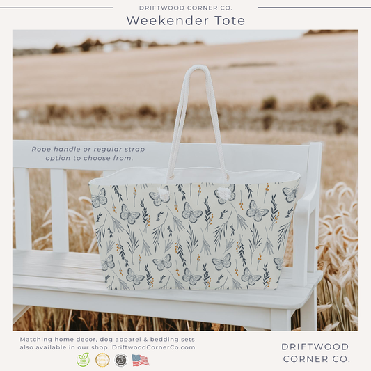 Butterfly Fall Botanical Weekender Bag