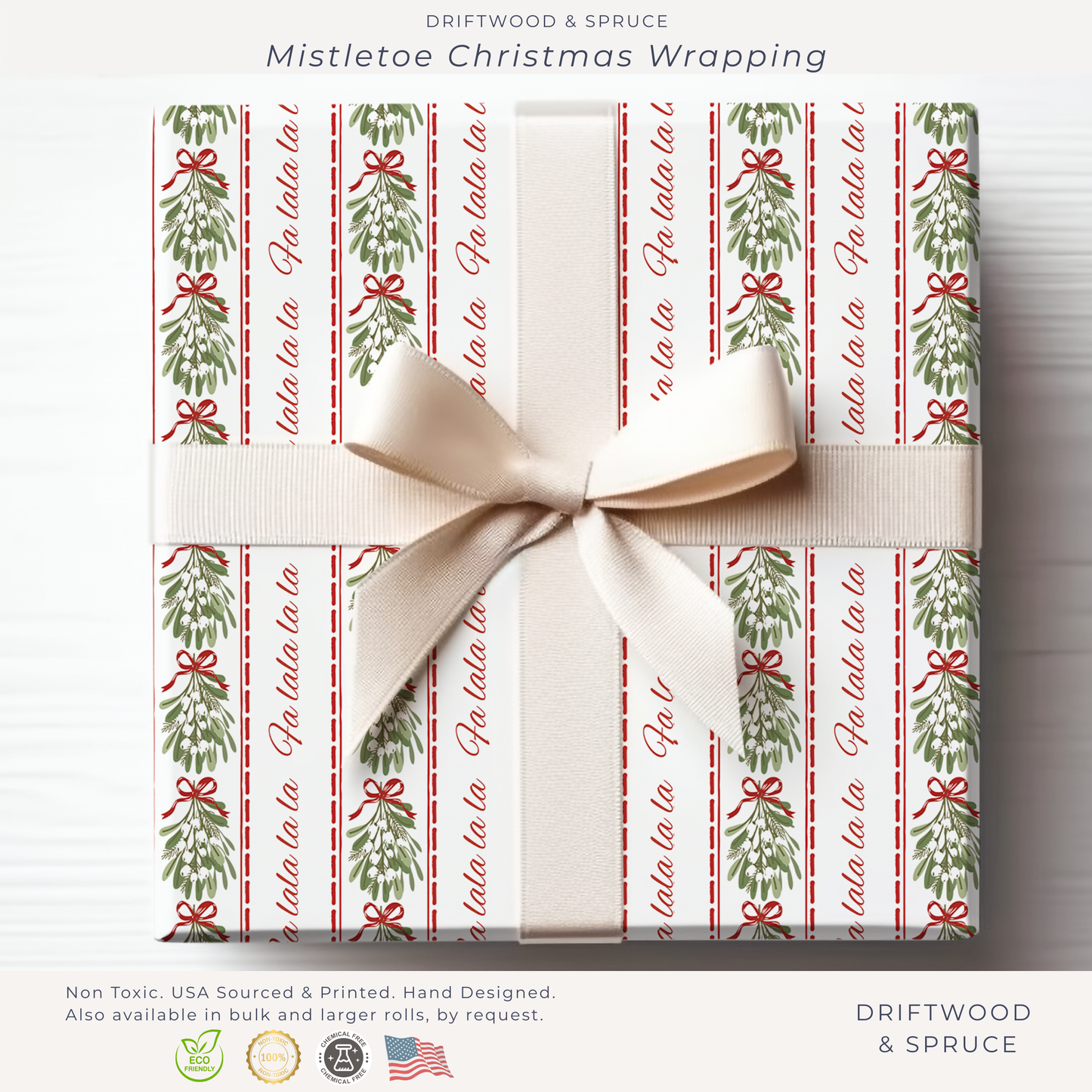 Christmas Mistletoe Wrapping paper