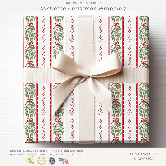 Christmas Mistletoe Wrapping paper
