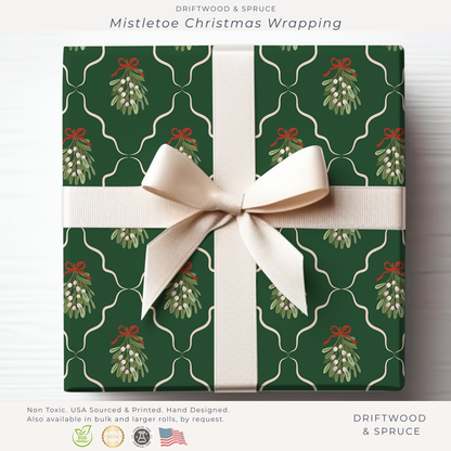 Christmas Mistletoe Wrapping paper