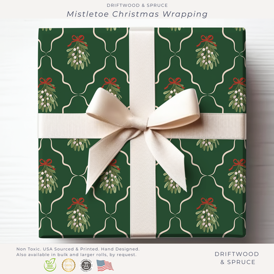 Christmas Mistletoe Wrapping paper