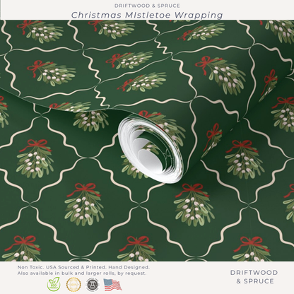 Christmas Mistletoe Wrapping paper