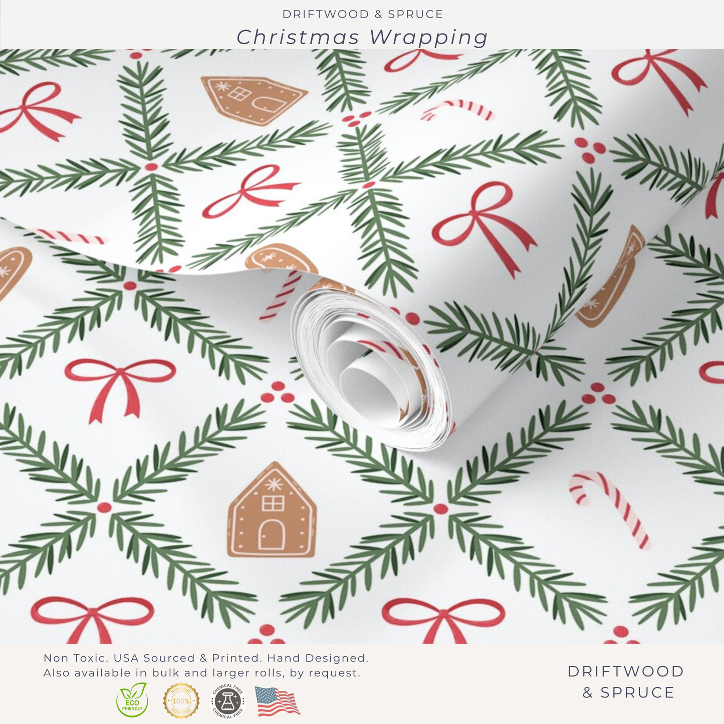 Christmas Evergreen Wrapping Paper