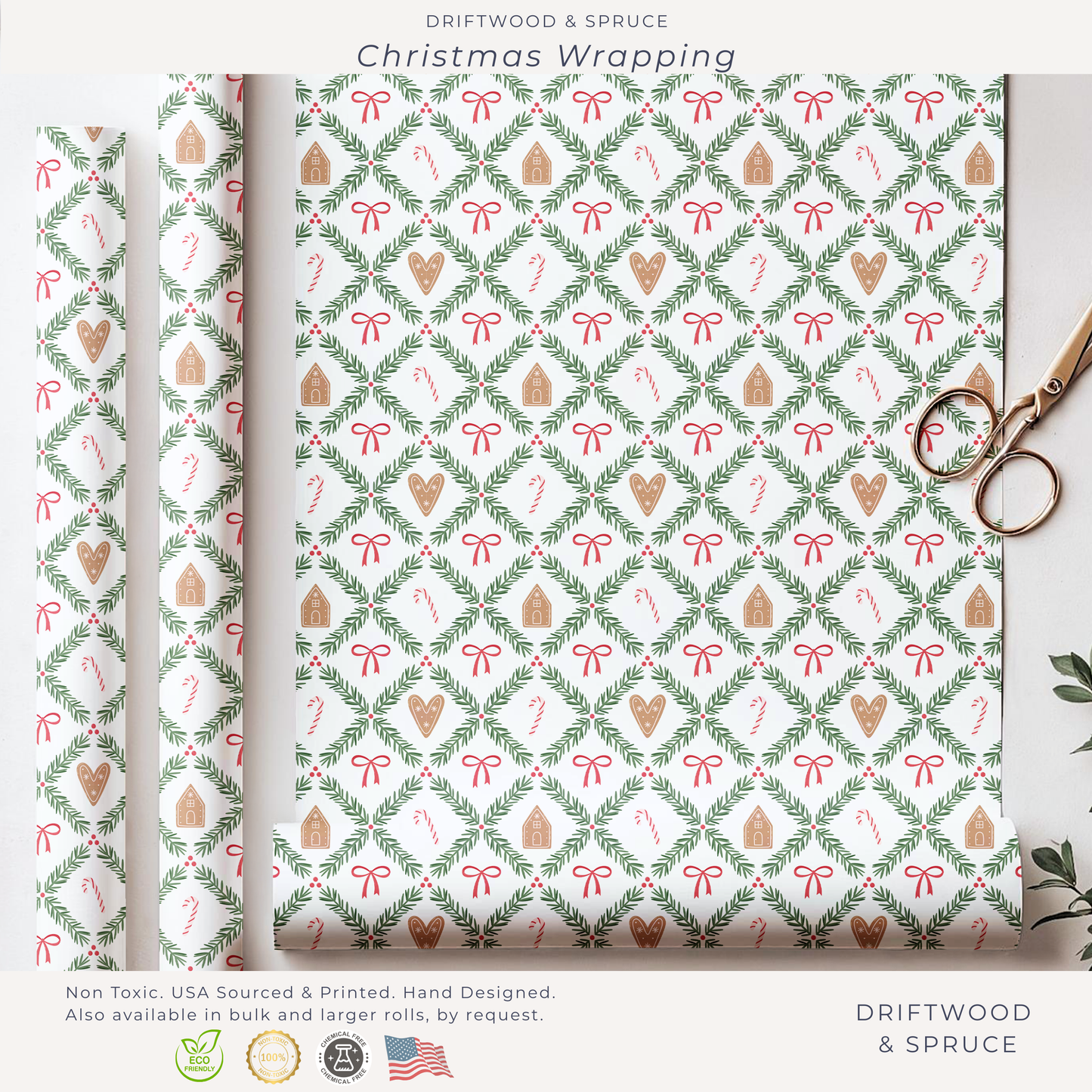 Christmas Evergreen Wrapping Paper