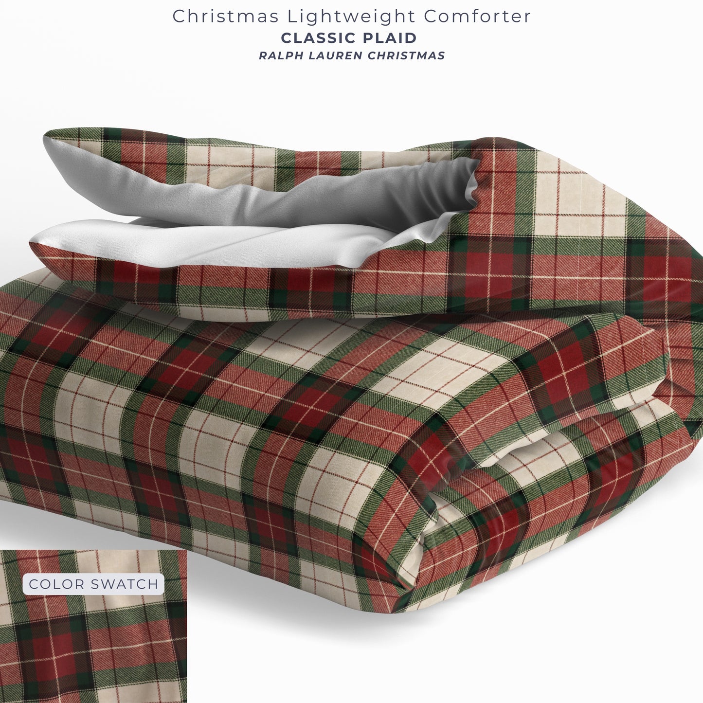 Classic Christmas Tartan Comforter