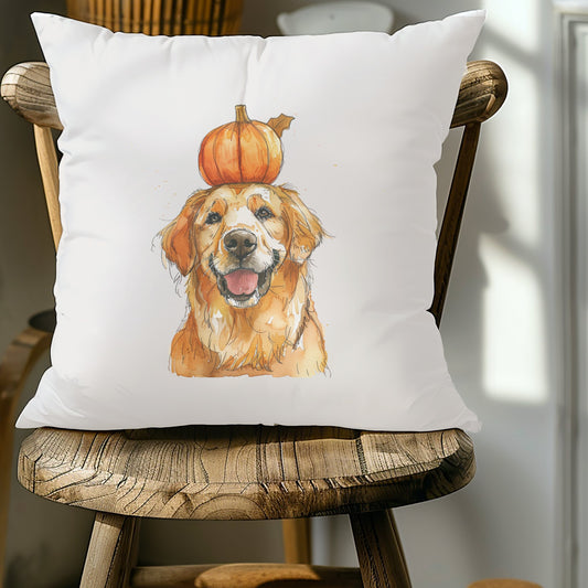 Fall Golden Retriever Pillow Cover