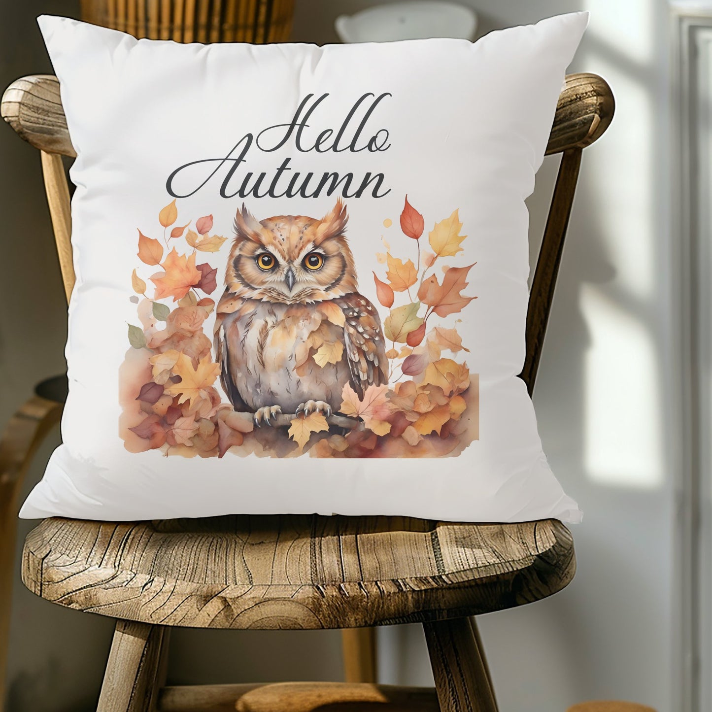 Fall Owl Pillow Cover