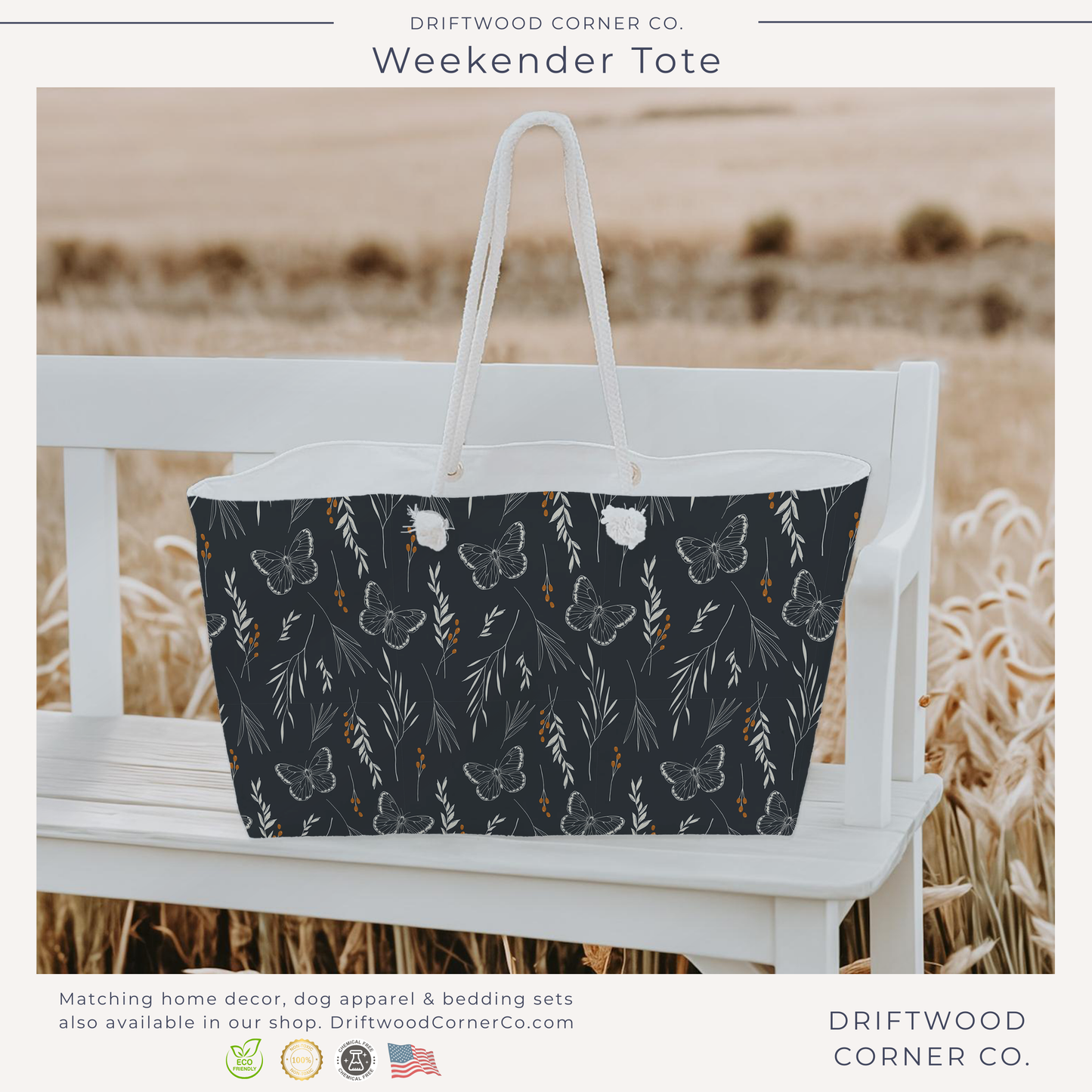 Butterfly Fall Botanical Weekender Bag