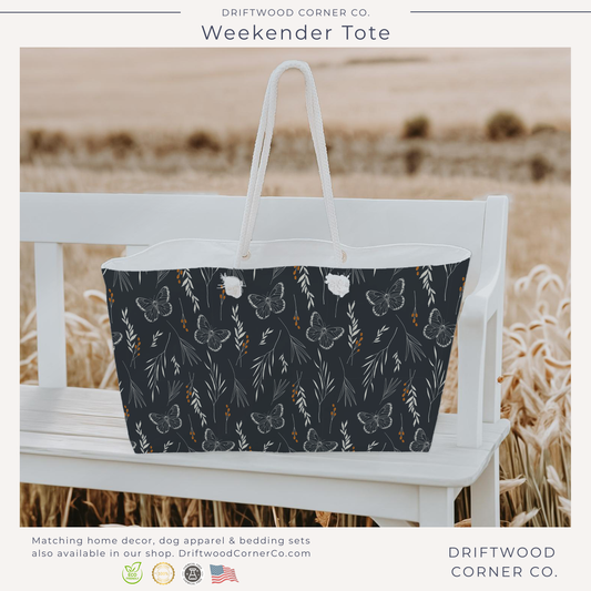 Butterfly Fall Botanical Weekender Bag