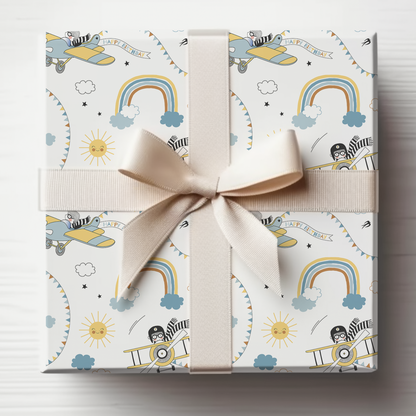 Airplane Birthday Wrapping Paper