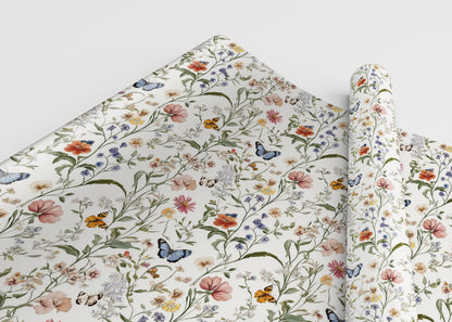 Wildflowers & Butterflies Wrapping Paper
