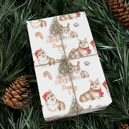 Corgi Christmas Gift Wrap