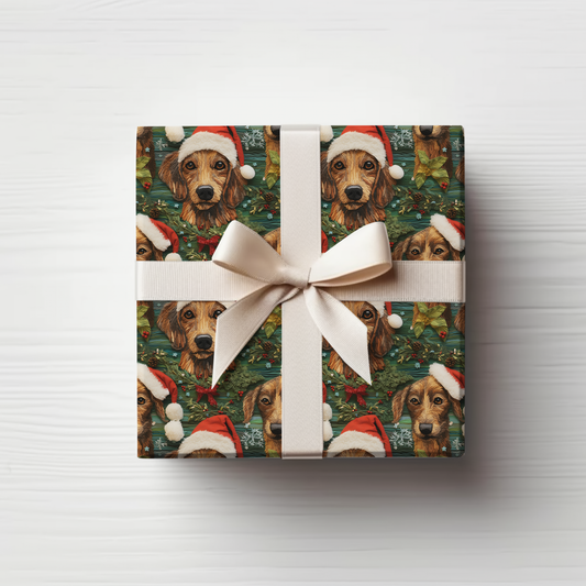 Faux 3D Christmas Dogs