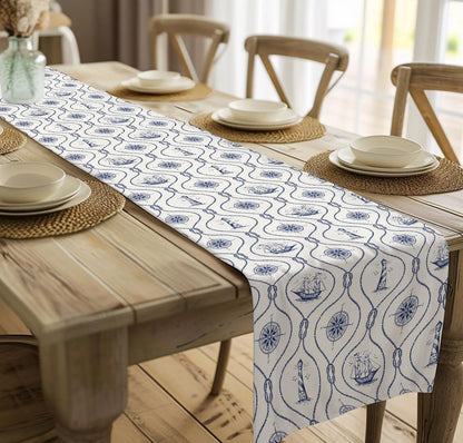 Nautical Lighthouse & Rope Table Runner