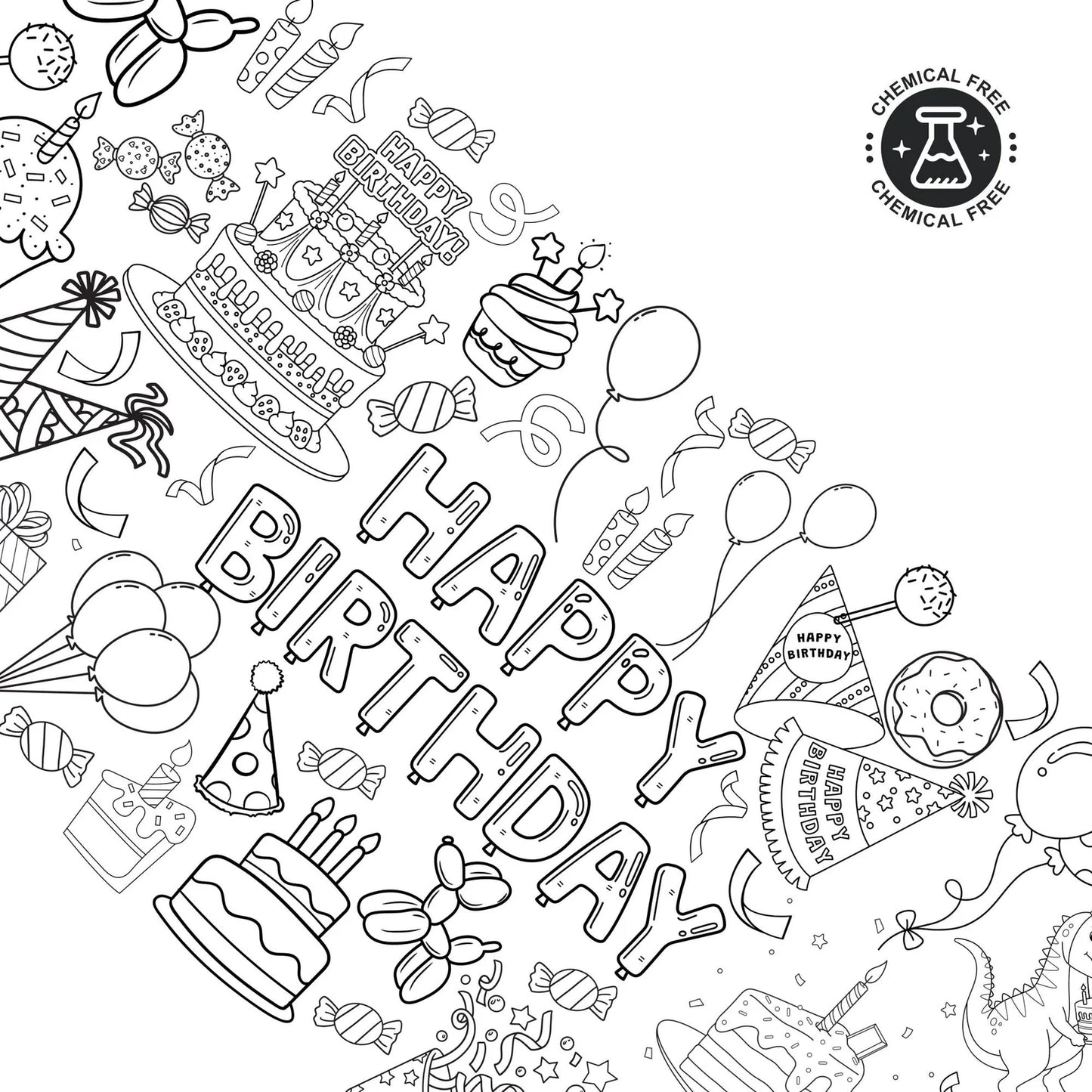 Birthday Giant Coloring Poster