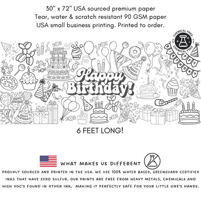 Birthday Giant Coloring Poster