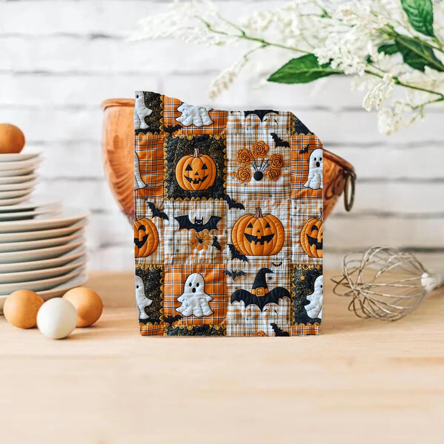 Halloween Faux 3D Quilted Hand Towel