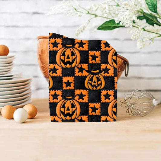 Halloween Faux 3D Quilted Hand Towel