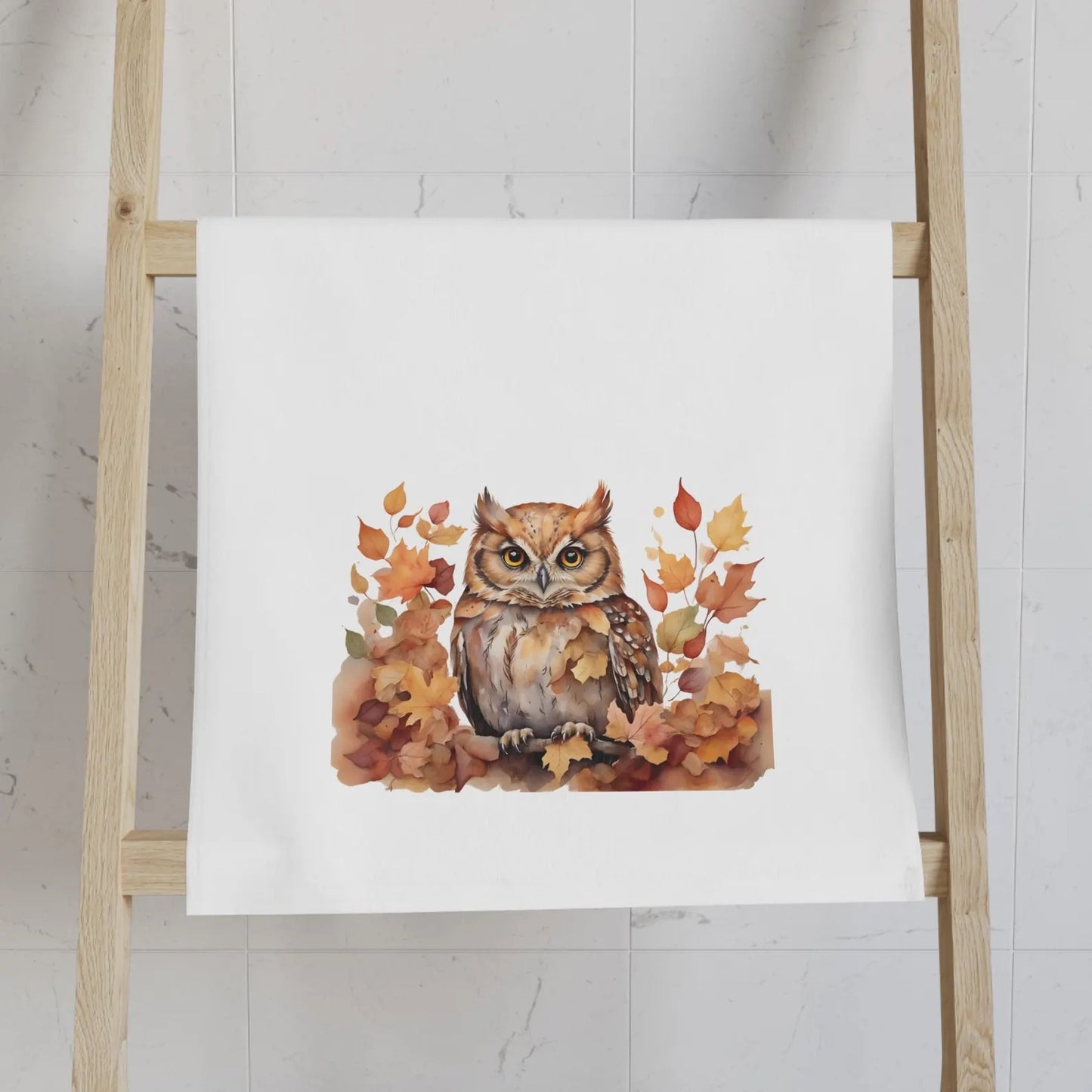 Owl Fall Harvest Hand Towel