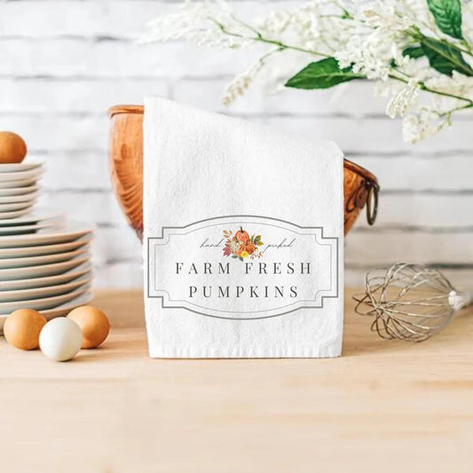 Farm Fresh Pumpkin Fall Hand Towel