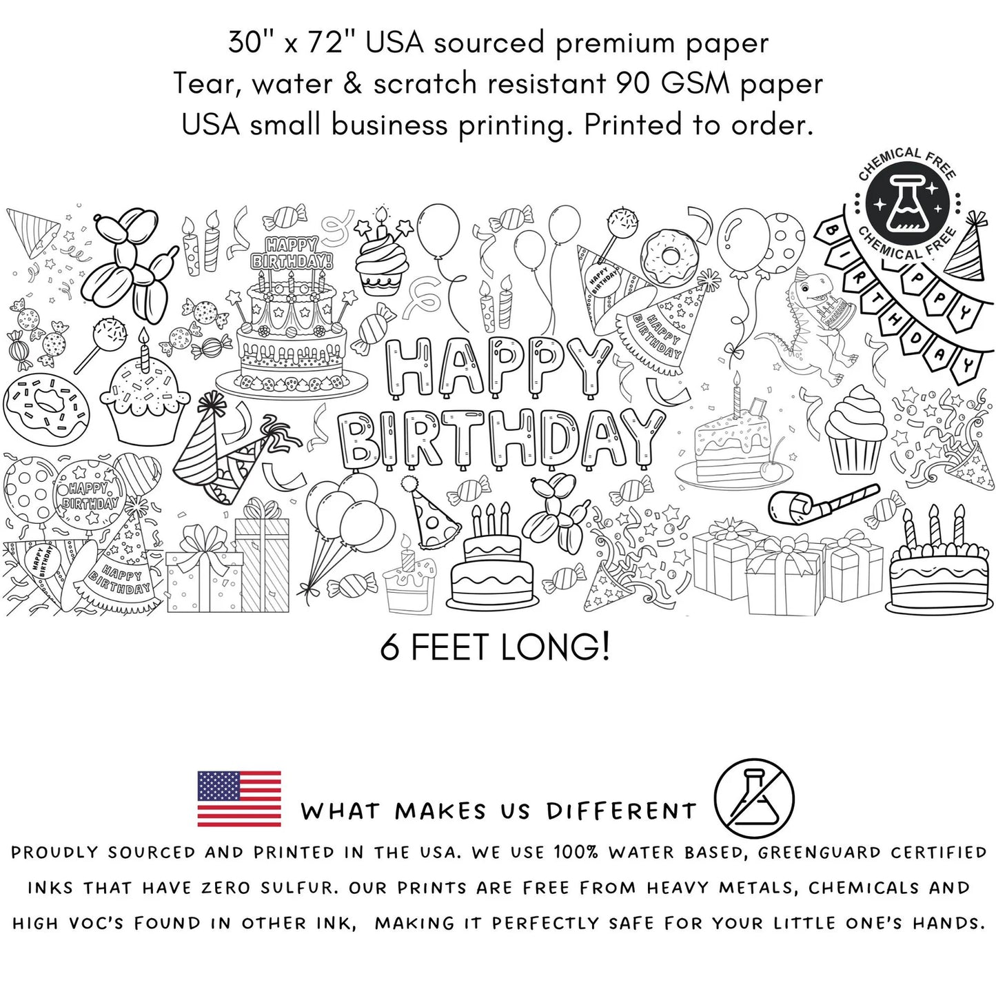 Birthday Giant Coloring Poster