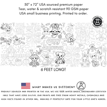 Giant Halloween Coloring Poster