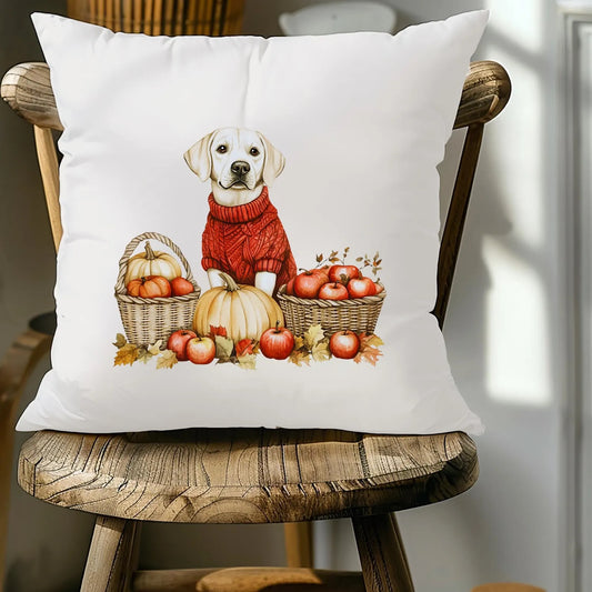 Premium Faux Suede Labrador Retriever Harvest Pillow Cover