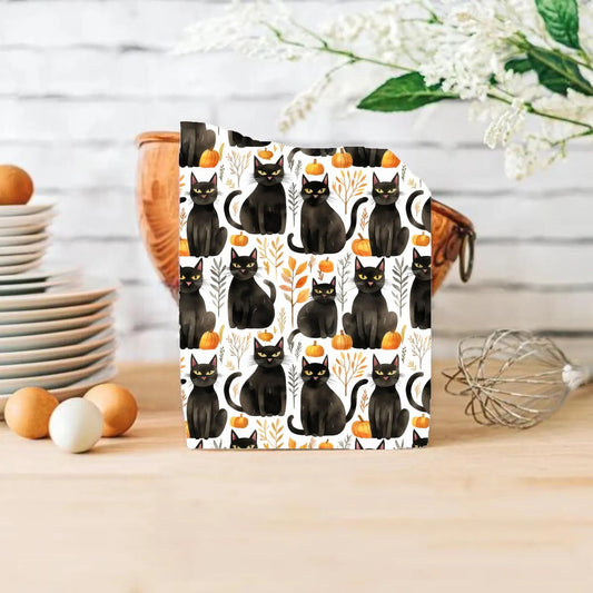 Fall Cat Hand Towel