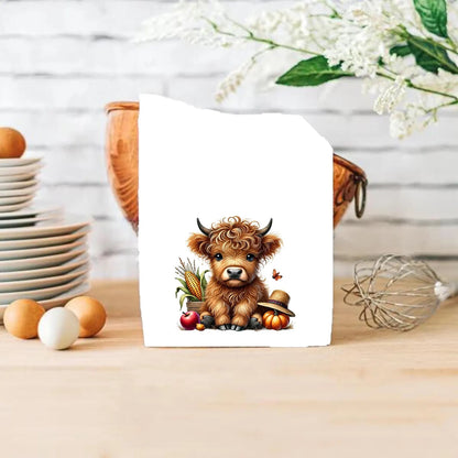 Highland Cow Fall Hand Towel