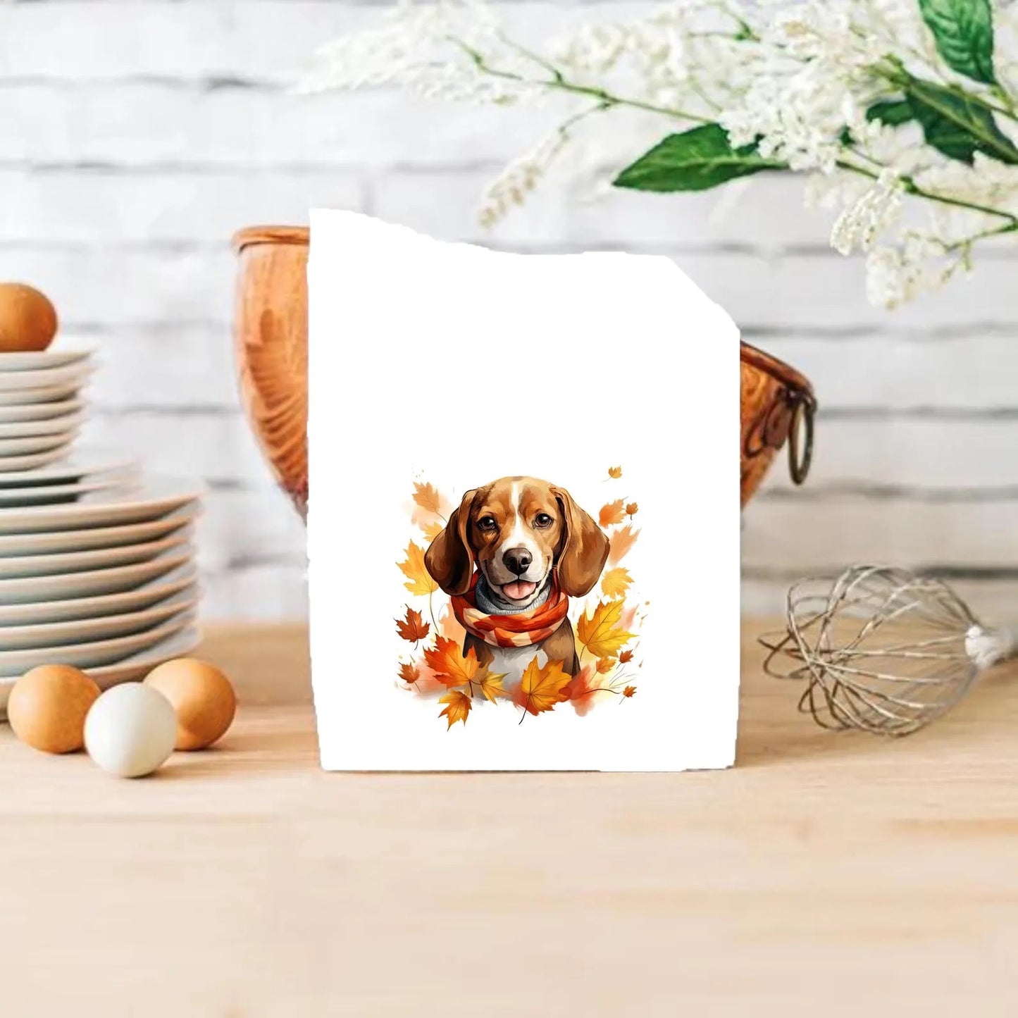 Beagle Fall Hand Towel